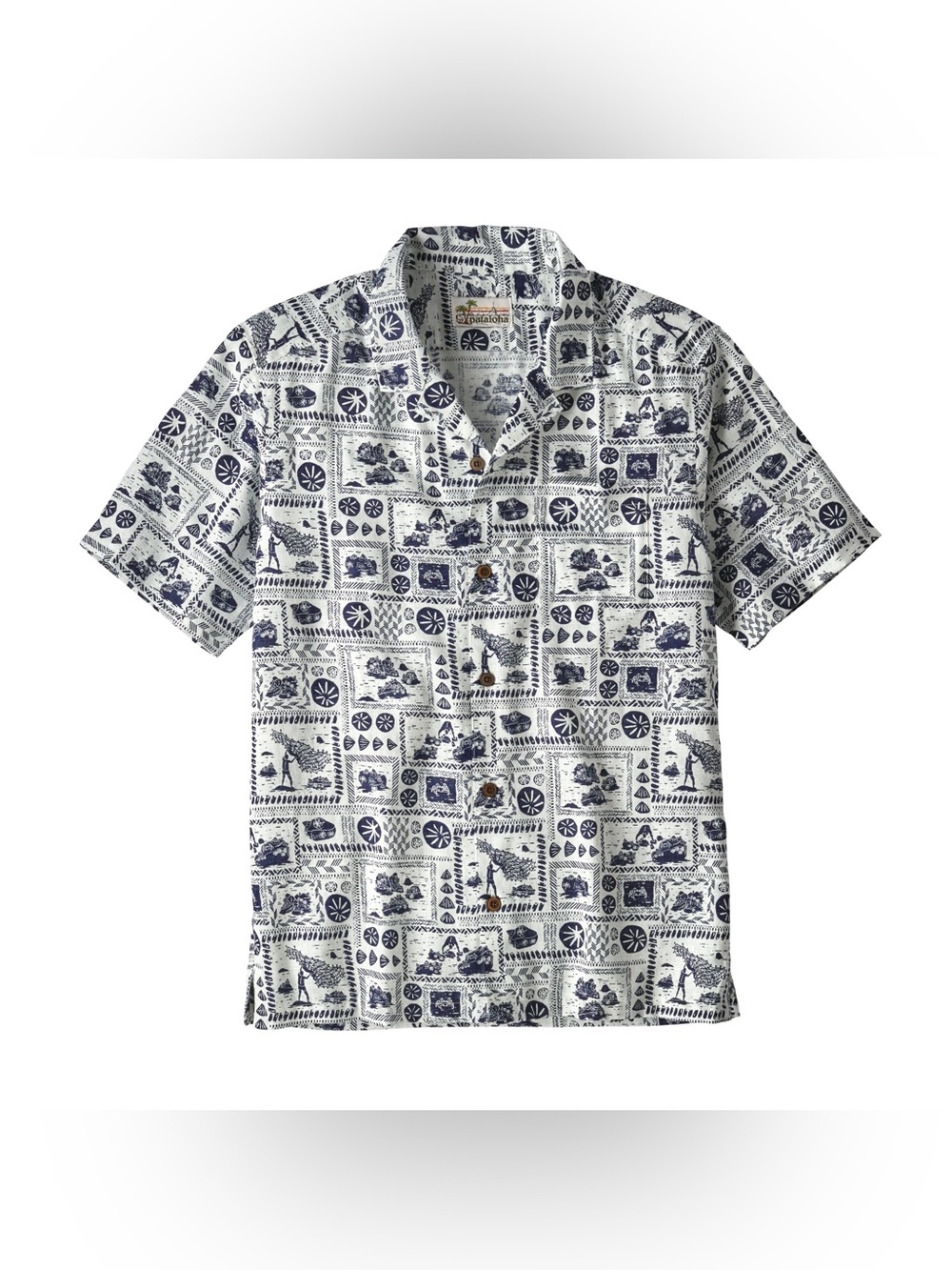 Patagonia Pataloha Limited Edition Rare Opihi Man Hawaiian Hemp Blend Shirt NWOT